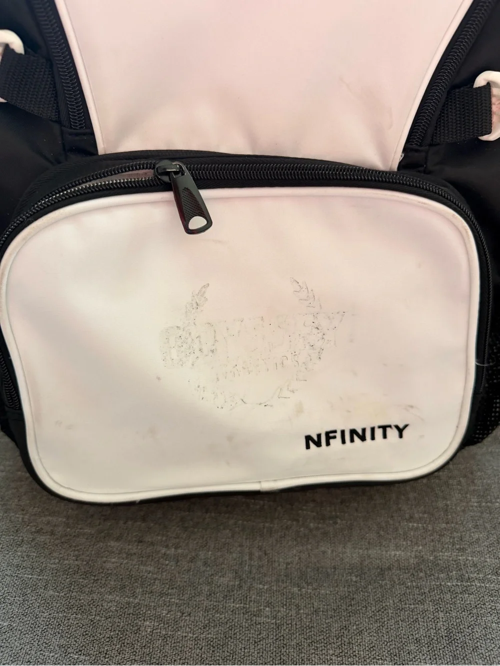 NFINITY Kids White and Black Sports Backpack